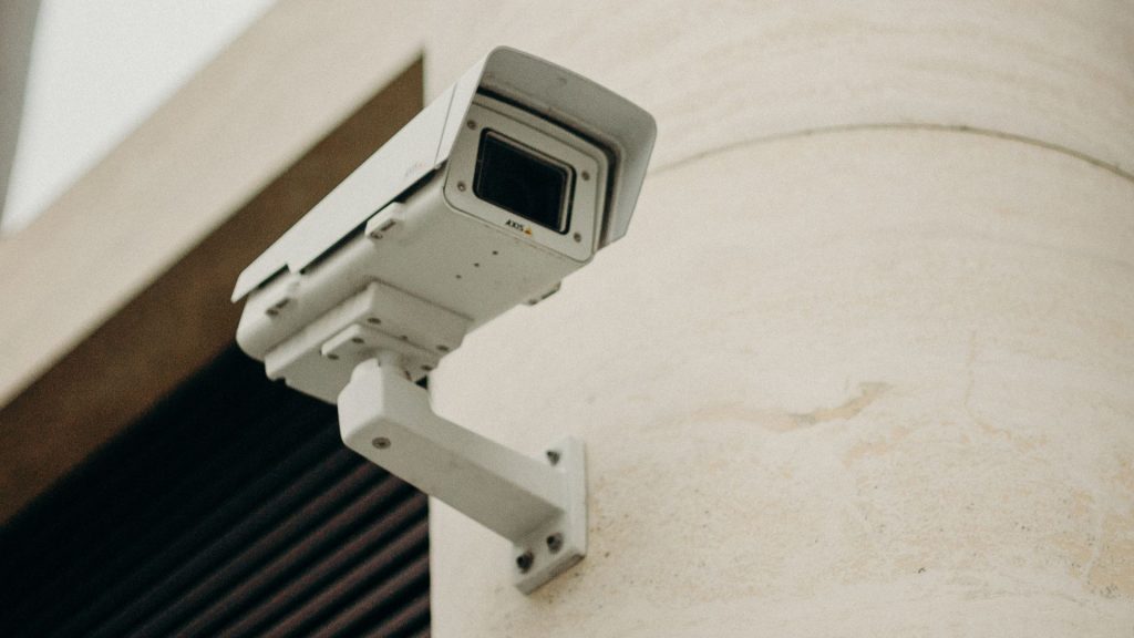 A security camera, a hallmark for home safety.