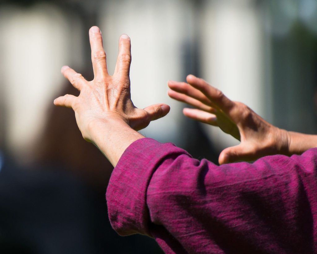 Tai chi movements that require great concentration.